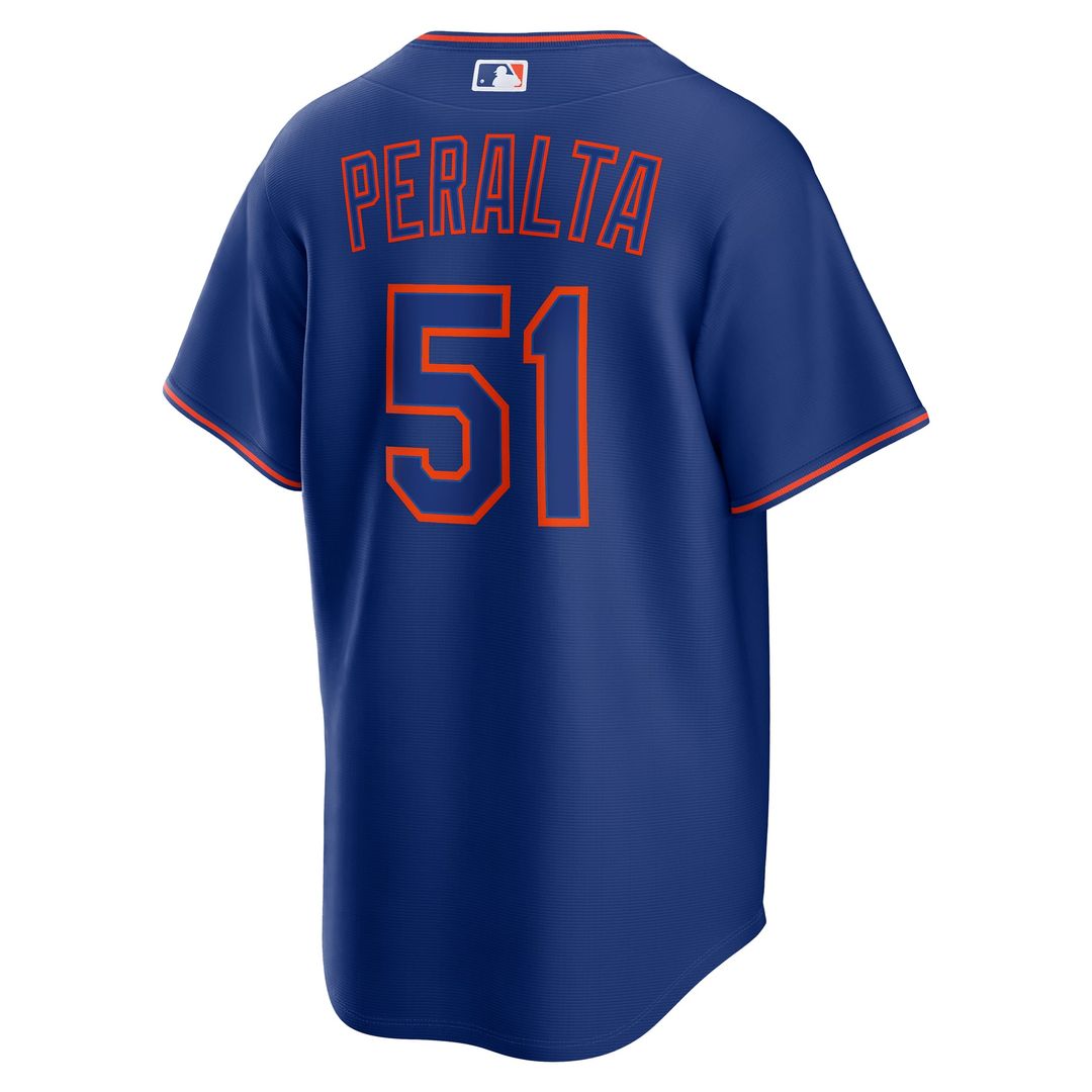 New York Mets Freddy Peralta Royal Alternate Replica Baseball Jersey | MLB Baseball Jersey