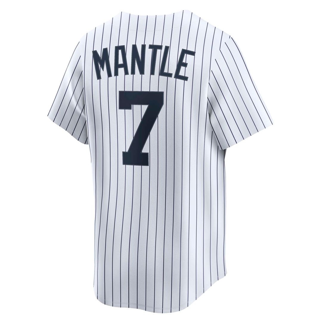 New York Yankees Mickey Mantle White Throwback Cooperstown Collection Limited Baseball Jersey | MLB Baseball Jersey
