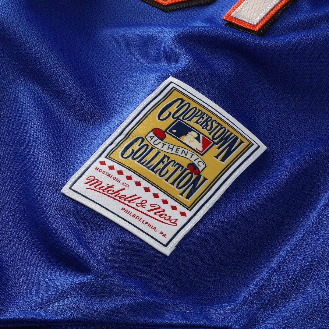 New York Mets Mike Piazza Orange Cooperstown Collection Mesh Batting Practice Button-Up Baseball Jersey | MLB Baseball Jersey