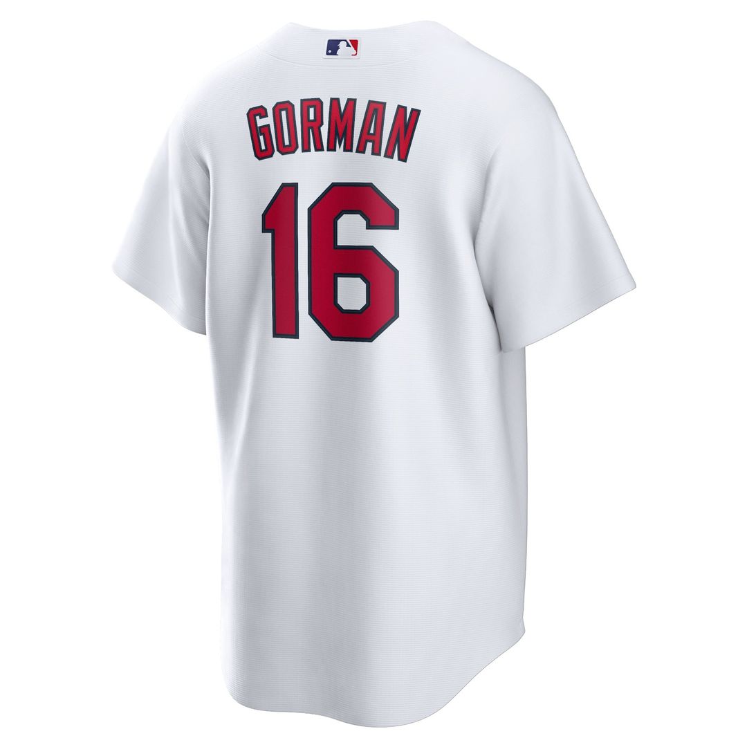 St. Louis Cardinals Nolan Gorman White Home Replica Baseball Jersey | MLB Baseball Jersey