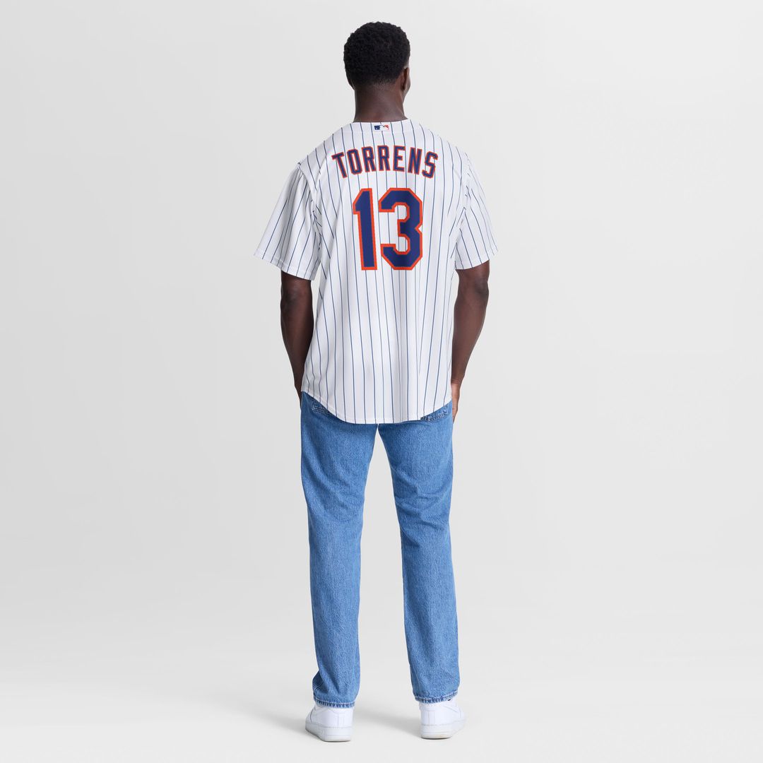 New York Mets Luis Torrens White Home Replica Baseball Jersey | MLB Baseball Jersey
