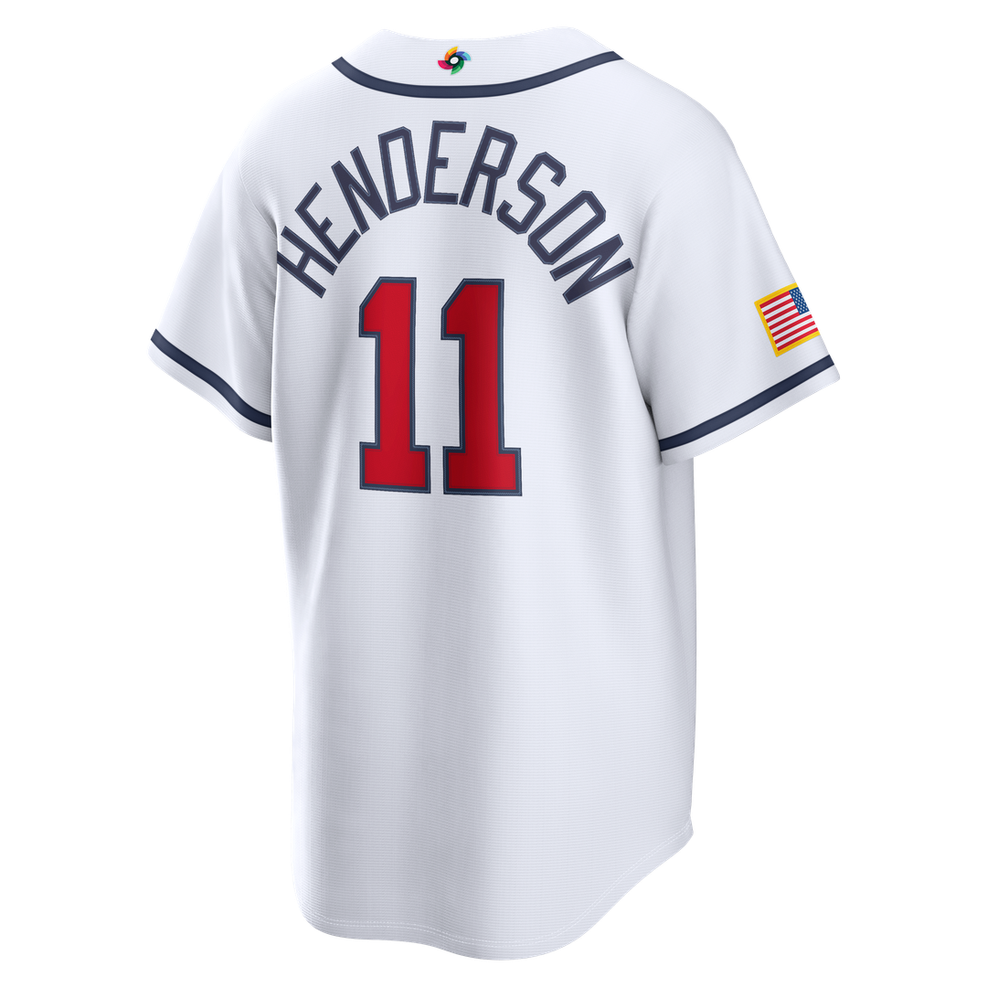 USA Baseball Gunnar Henderson White 2026 World Baseball Classic Home Stadium Baseball Jersey | MLB Baseball Jersey