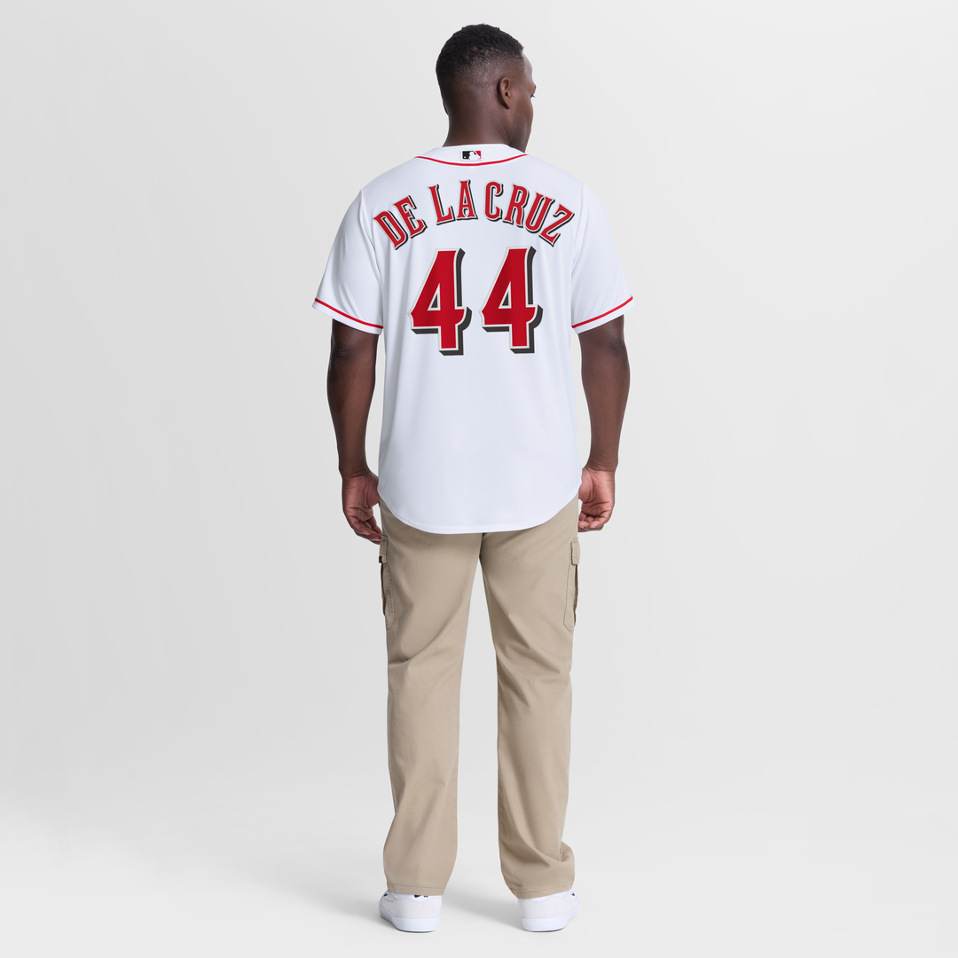 Cincinnati Reds Elly De La Cruz White Home Replica Baseball Jersey | MLB Baseball Jersey