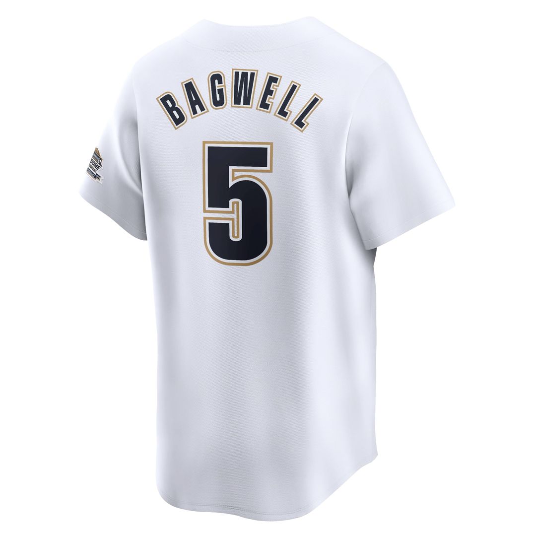 Houston Astros Jeff Bagwell White Throwback Cooperstown Collection Limited Baseball Jersey | MLB Baseball Jersey