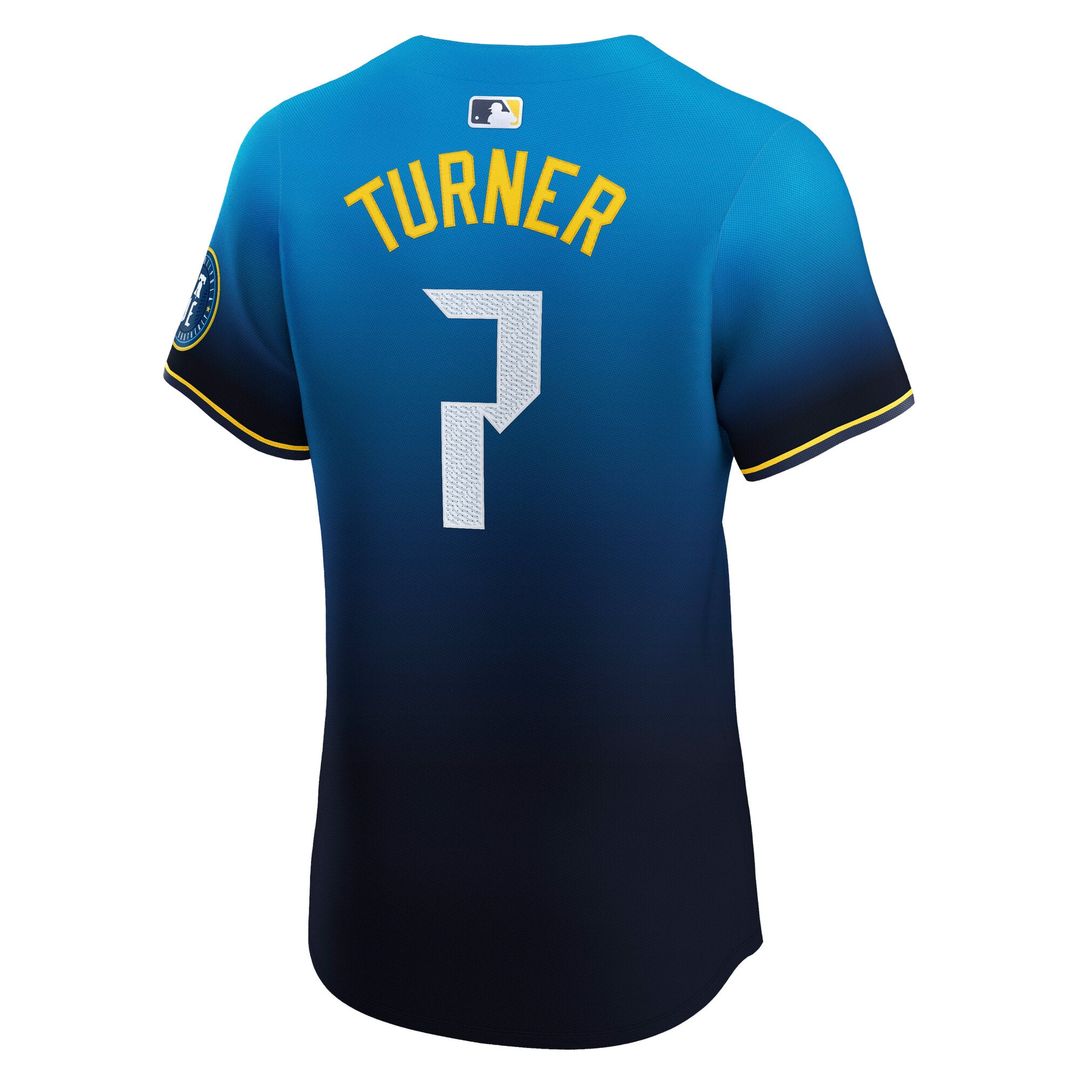 Philadelphia Phillies Trea Turner Navy City Connect Elite Baseball Jersey | MLB Baseball Jersey