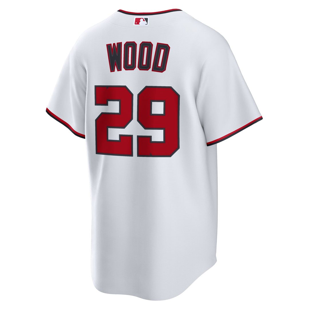 Washington Nationals James Wood White Home Replica Baseball Jersey | MLB Baseball Jersey