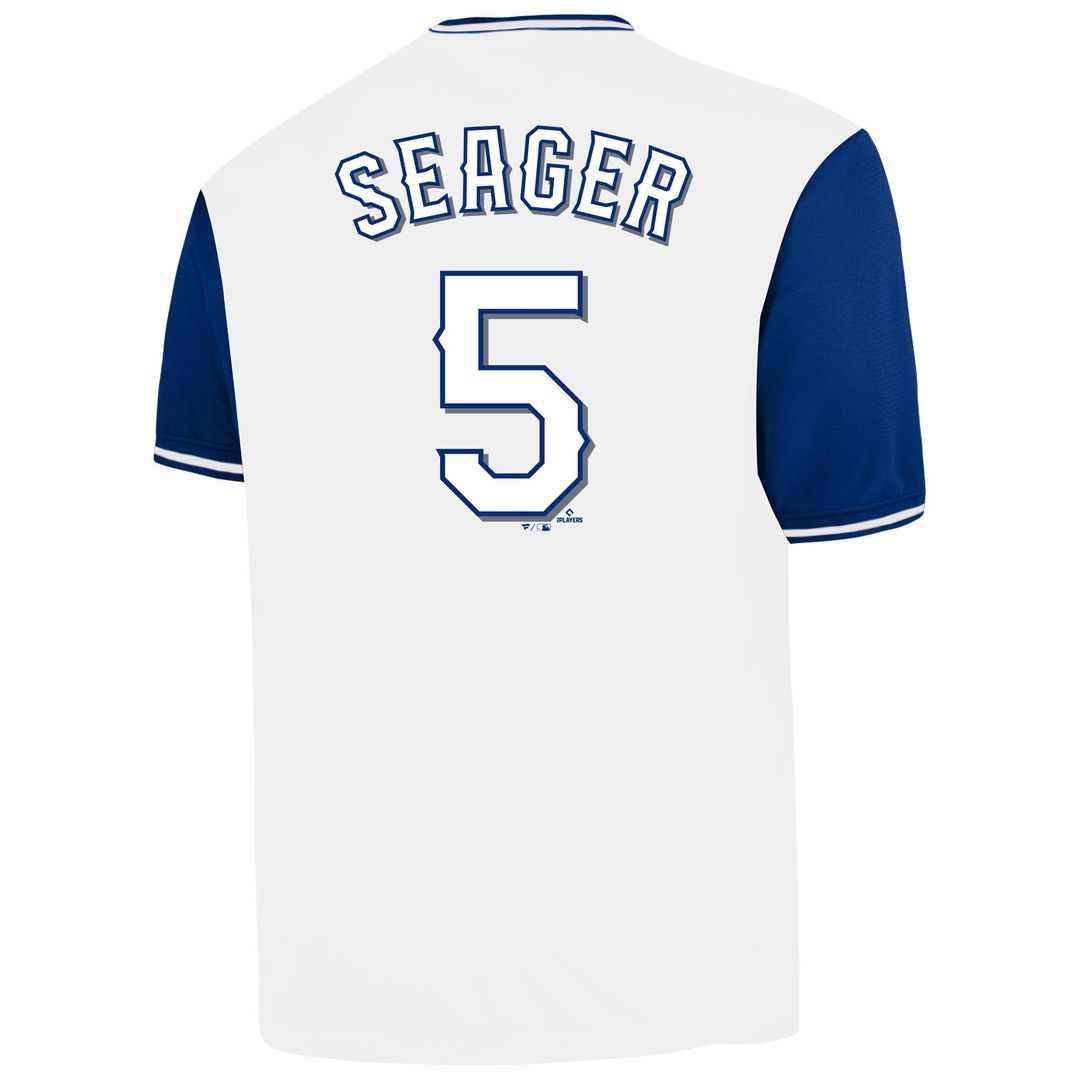 Texas Rangers Corey Seager Profile White Big & Tall Name & Number Baseball Jersey | MLB Baseball Jersey