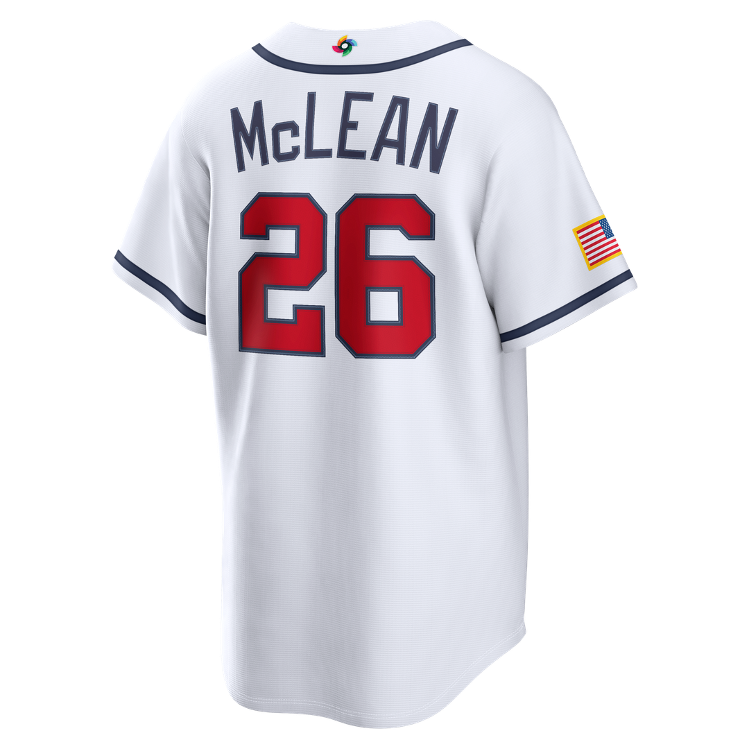USA Baseball Nolan McLean White 2026 World Baseball Classic Home Stadium Baseball Jersey | MLB Baseball Jersey