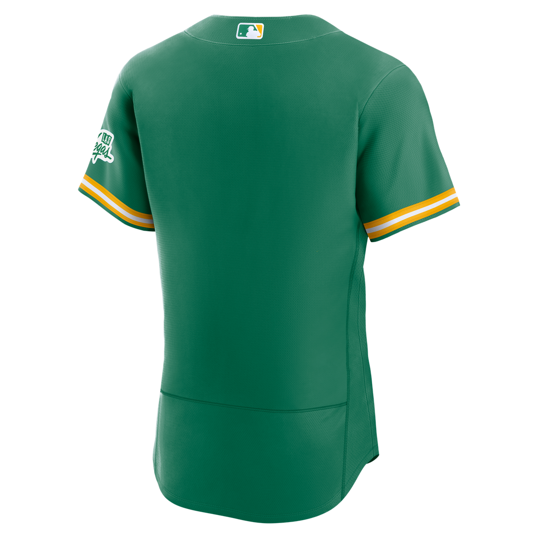 Athletics Green Alternate Sponsor Patch Authentic Baseball Jersey | MLB Baseball Jersey