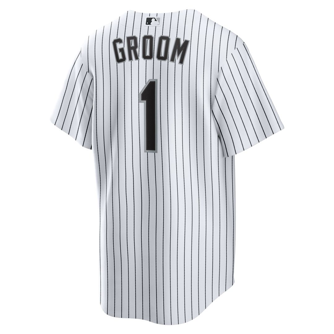 Chicago White Sox White #1 Groom Home Replica Baseball Jersey | MLB Baseball Jersey