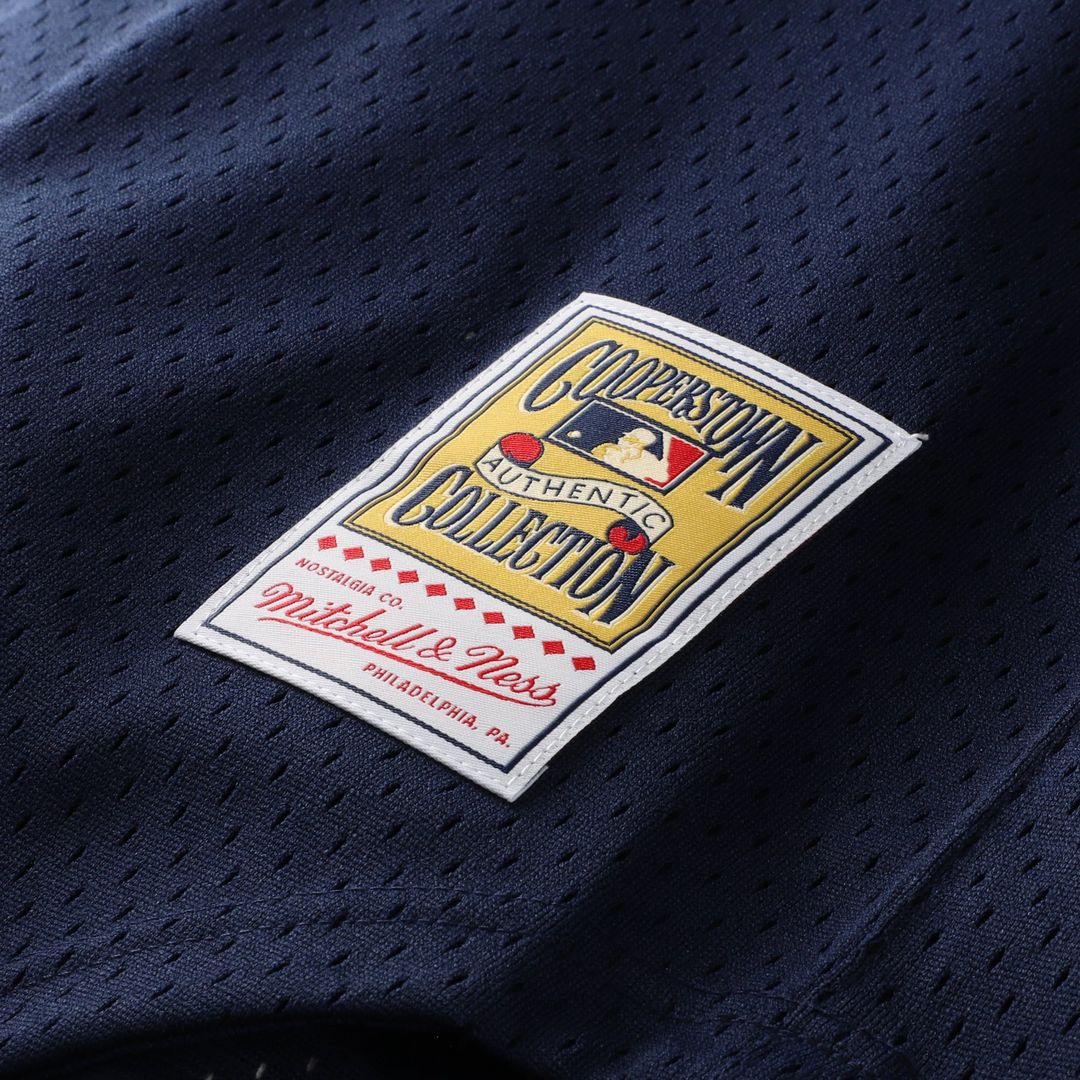 New York Yankees Rickey Henderson Navy Cooperstown Collection Mesh Batting Practice Button-Up Baseball Jersey | MLB Baseball Jersey