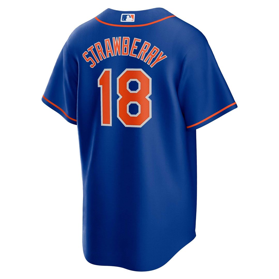 New York Mets Darryl Strawberry Royal Alternate Replica Baseball Jersey | MLB Baseball Jersey