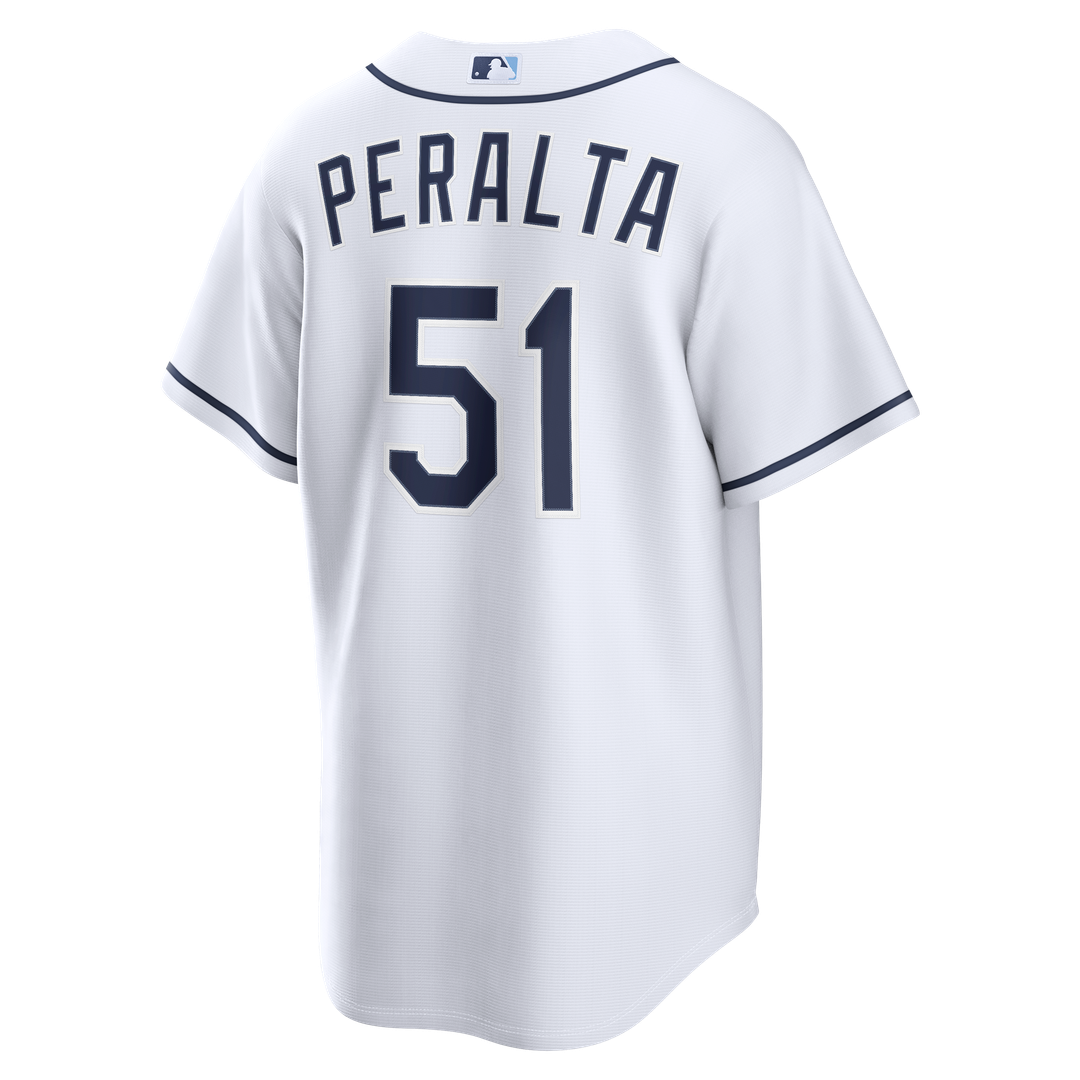 Tampa Bay Rays Freddy Peralta White Home Replica Baseball Jersey | MLB Baseball Jersey