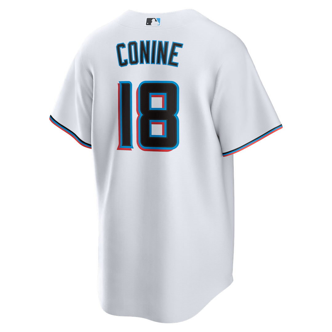 Miami Marlins Griffin Conine White Home Replica Baseball Jersey | MLB Baseball Jersey