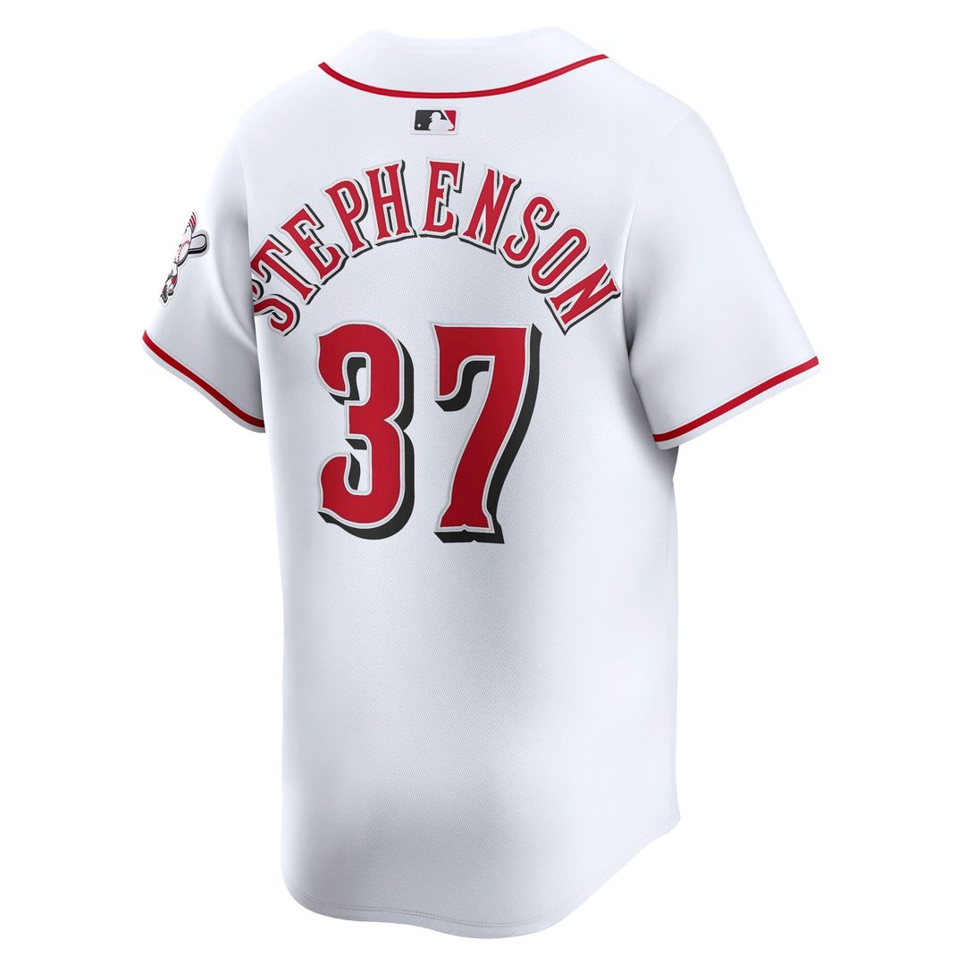 Cincinnati Reds Tyler Stephenson White Home Limited Baseball Jersey | MLB Baseball Jersey