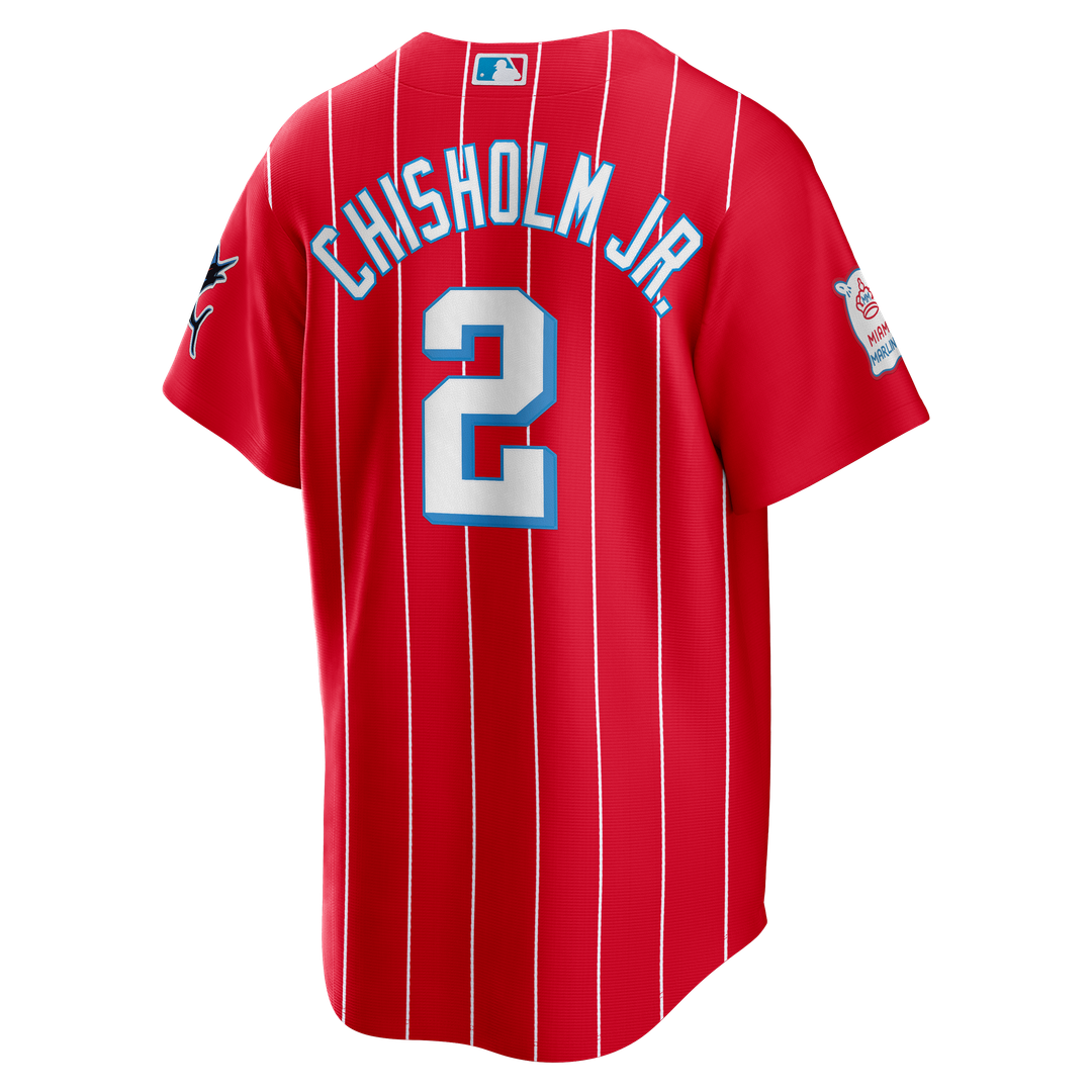 Miami Marlins Jazz Chisholm Jr. Red City Connect Replica Baseball Jersey | MLB Baseball Jersey