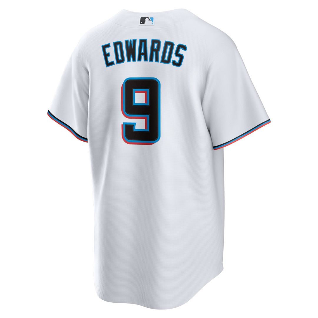 Miami Marlins Xavier Edwards White Home Replica Baseball Jersey | MLB Baseball Jersey