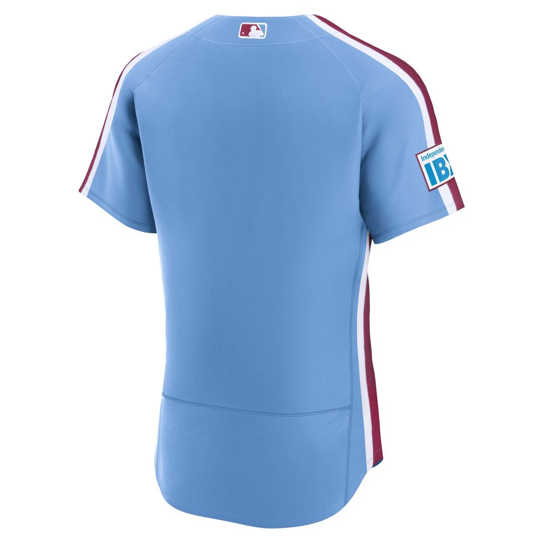 Philadelphia Phillies White Home Sponsor Patch Authentic Baseball Jersey | MLB Baseball Jersey