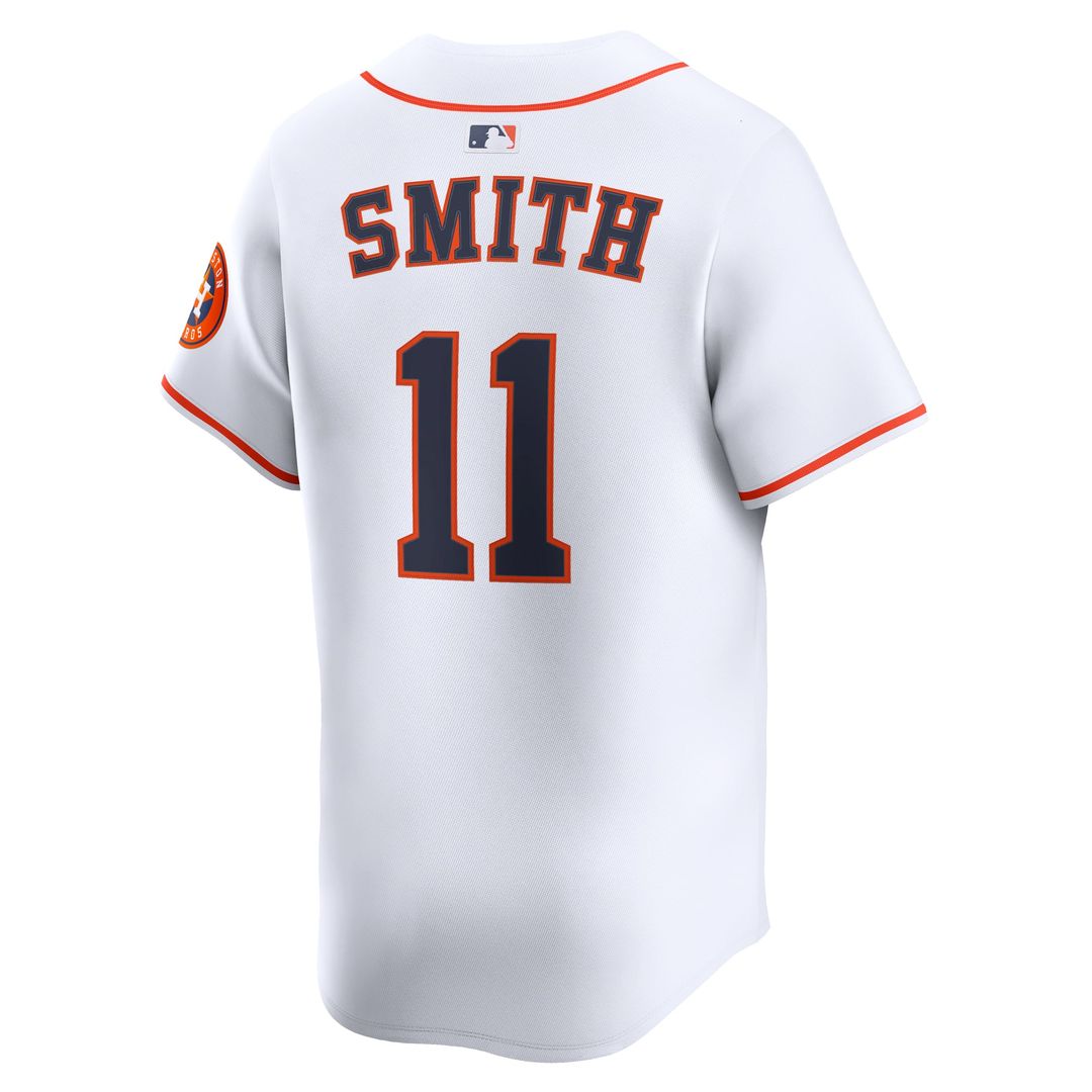 Houston Astros Cam Smith #11 White Home Limited Baseball Jersey | MLB Baseball Jersey