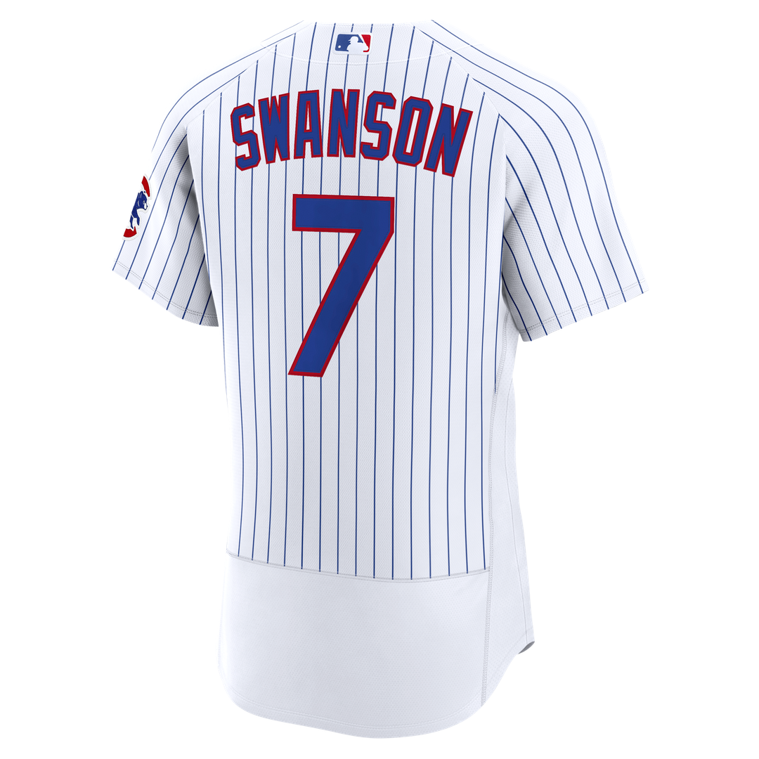 Chicago Cubs Dansby Swanson White Home Authentic Baseball Jersey | MLB Baseball Jersey