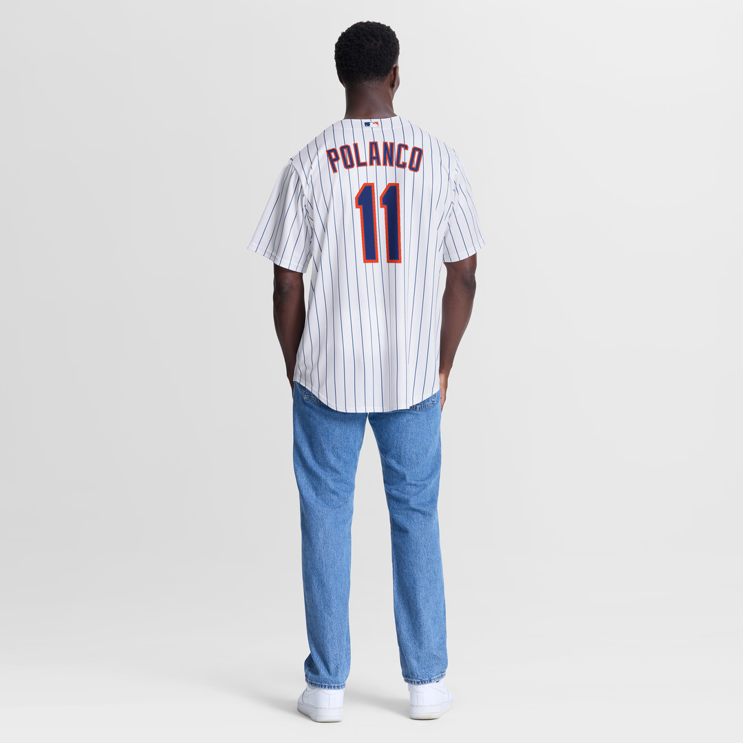 New York Mets Jorge Polanco White Home Replica Baseball Jersey | MLB Baseball Jersey