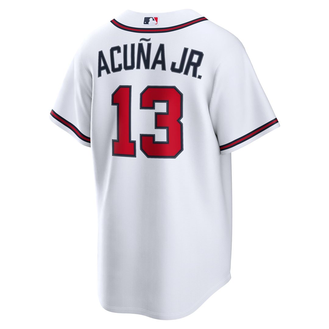 Atlanta Braves Ronald Acuña Jr. White Home Replica Baseball Jersey | MLB Baseball Jersey