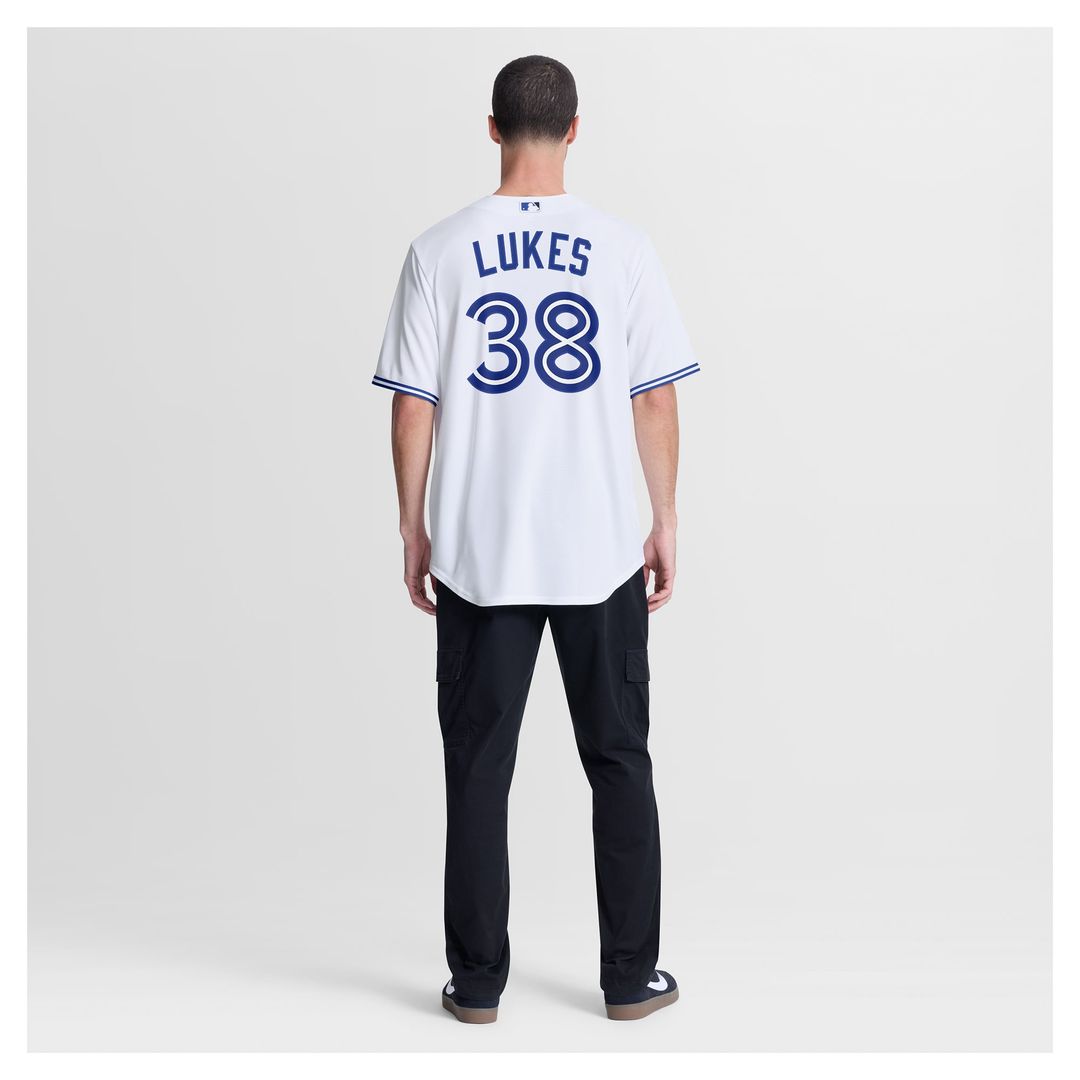 Toronto Blue Jays Nathan Lukes White Home Replica Baseball Jersey | MLB Baseball Jersey