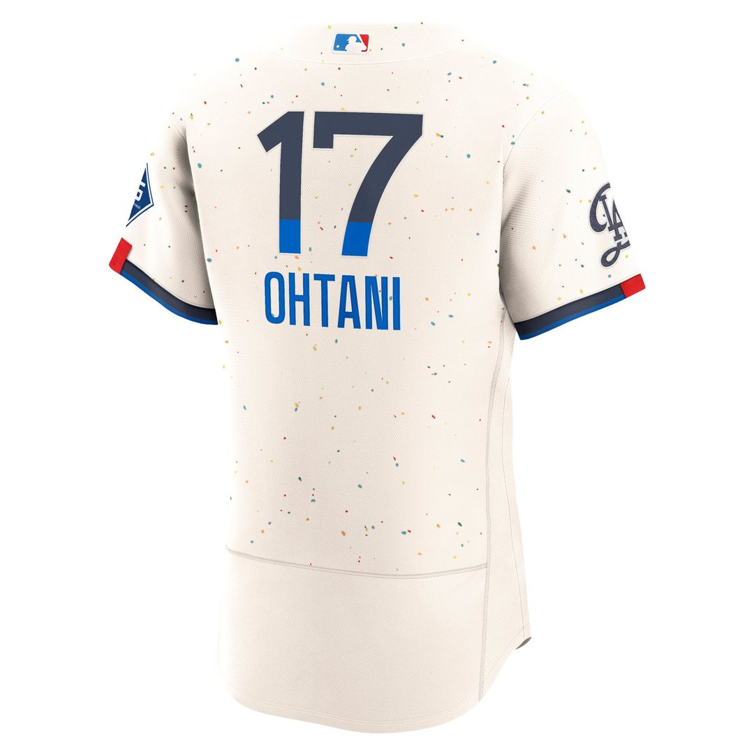 Los Angeles Dodgers Shohei Ohtani Cream City Connect Authentic Sponsor Patch Baseball Jersey | MLB Baseball Jersey