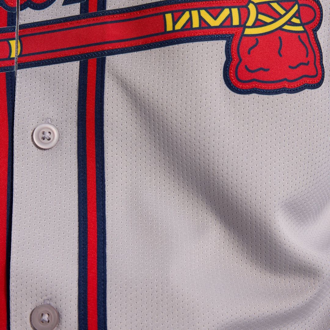 Atlanta Braves Ozzie Albies Gray Road Limited Baseball Jersey | MLB Baseball Jersey