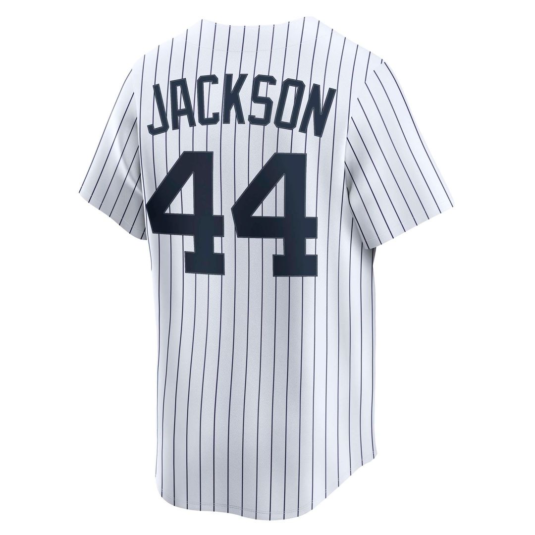 New York Yankees Reggie Jackson White Throwback Cooperstown Collection Limited Baseball Jersey | MLB Baseball Jersey