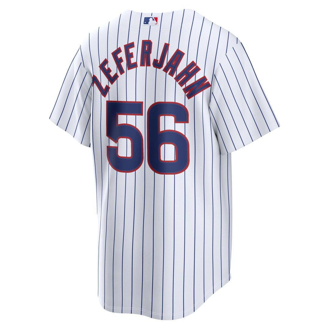 Chicago Cubs Ryan Zeferjahn White Home Replica Baseball Jersey | MLB Baseball Jersey