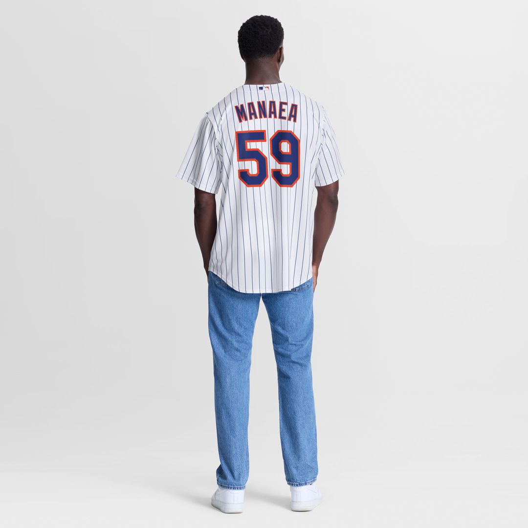 New York Mets Sean Manaea White Home Replica Baseball Jersey | MLB Baseball Jersey