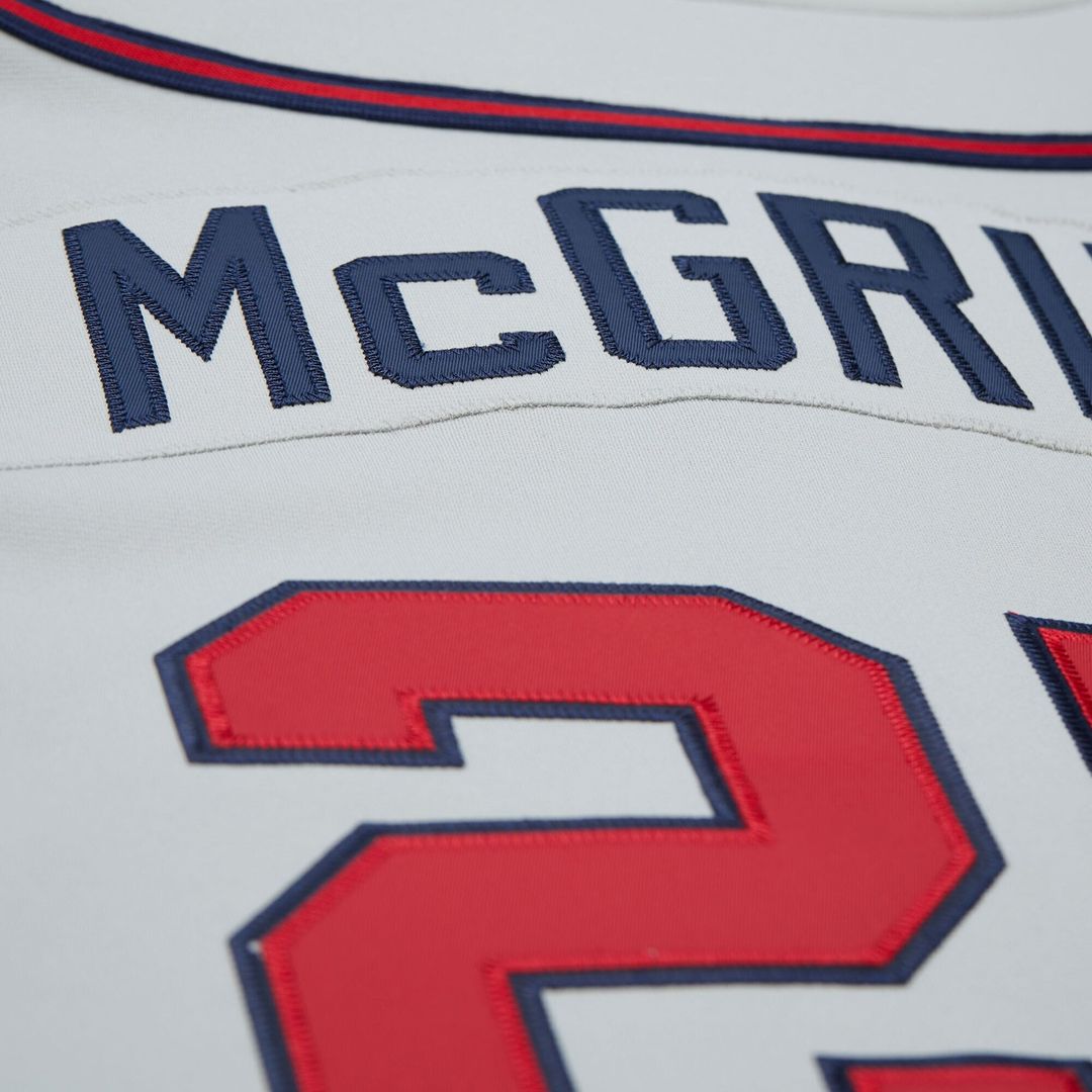 Atlanta Braves Fred McGriff Gray 1995 Throwback Authentic Baseball Jersey | MLB Baseball Jersey