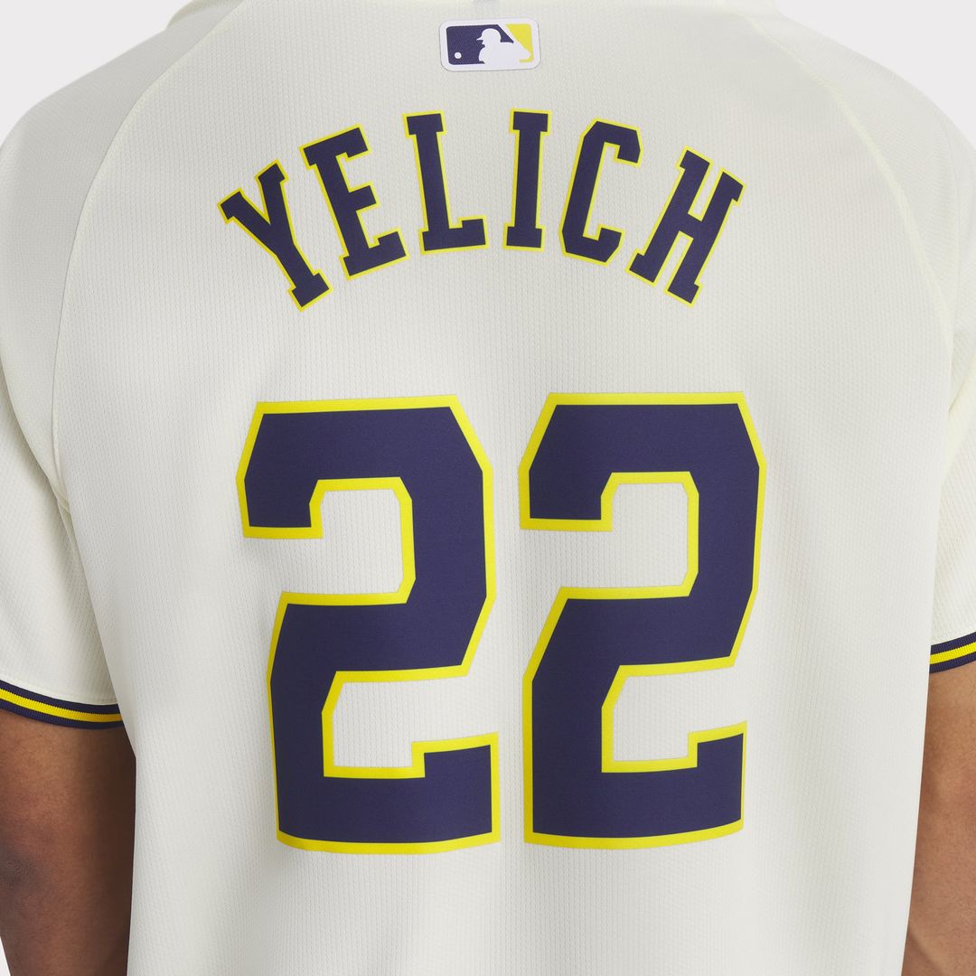 Milwaukee Brewers Christian Yelich Cream Home Limited Baseball Jersey | MLB Baseball Jersey