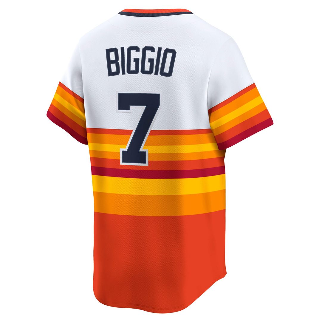 Houston Astros Craig Biggio White Throwback Cooperstown Collection Limited Baseball Jersey | MLB Baseball Jersey