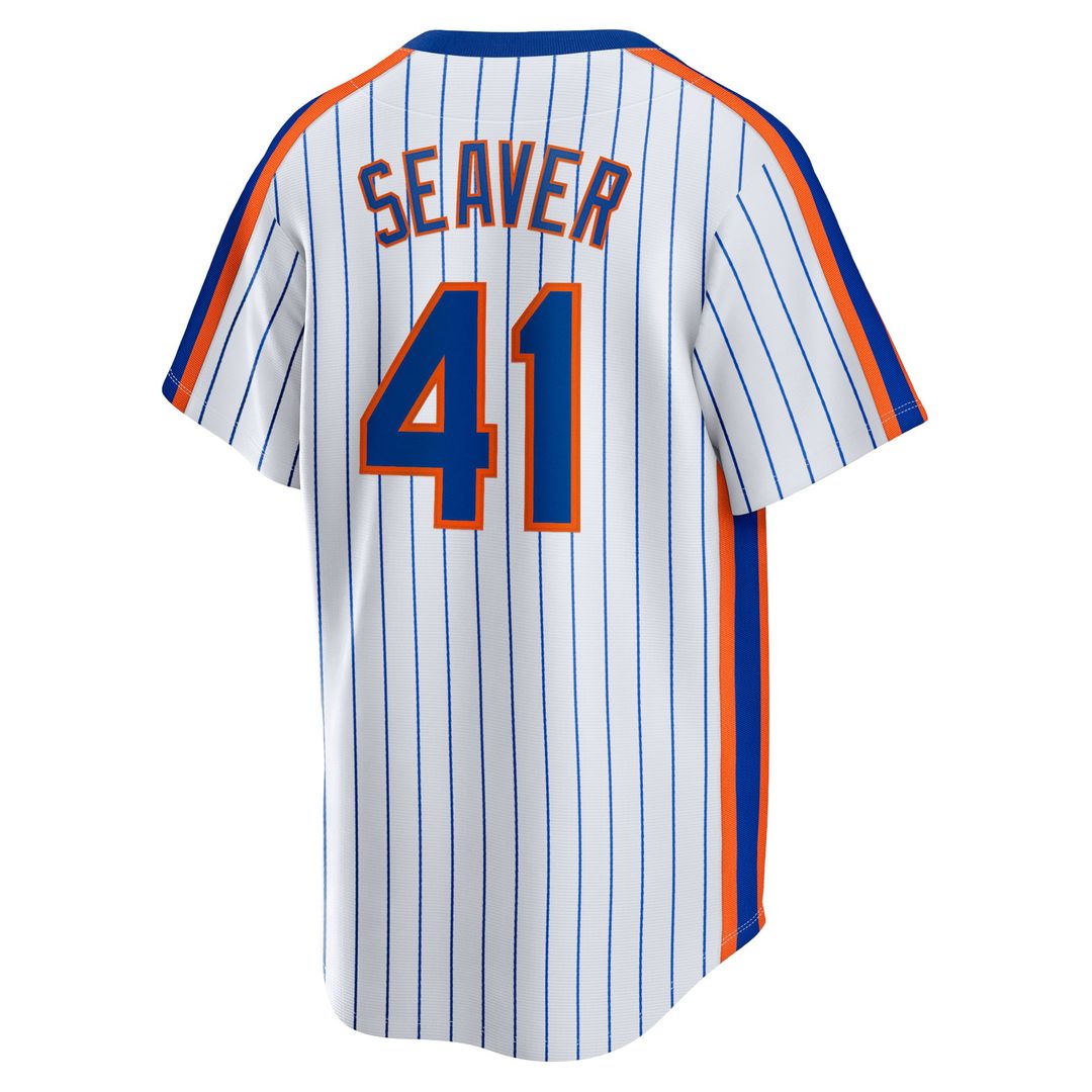 New York Mets Tom Seaver White Home Cooperstown Collection Baseball Jersey | MLB Baseball Jersey