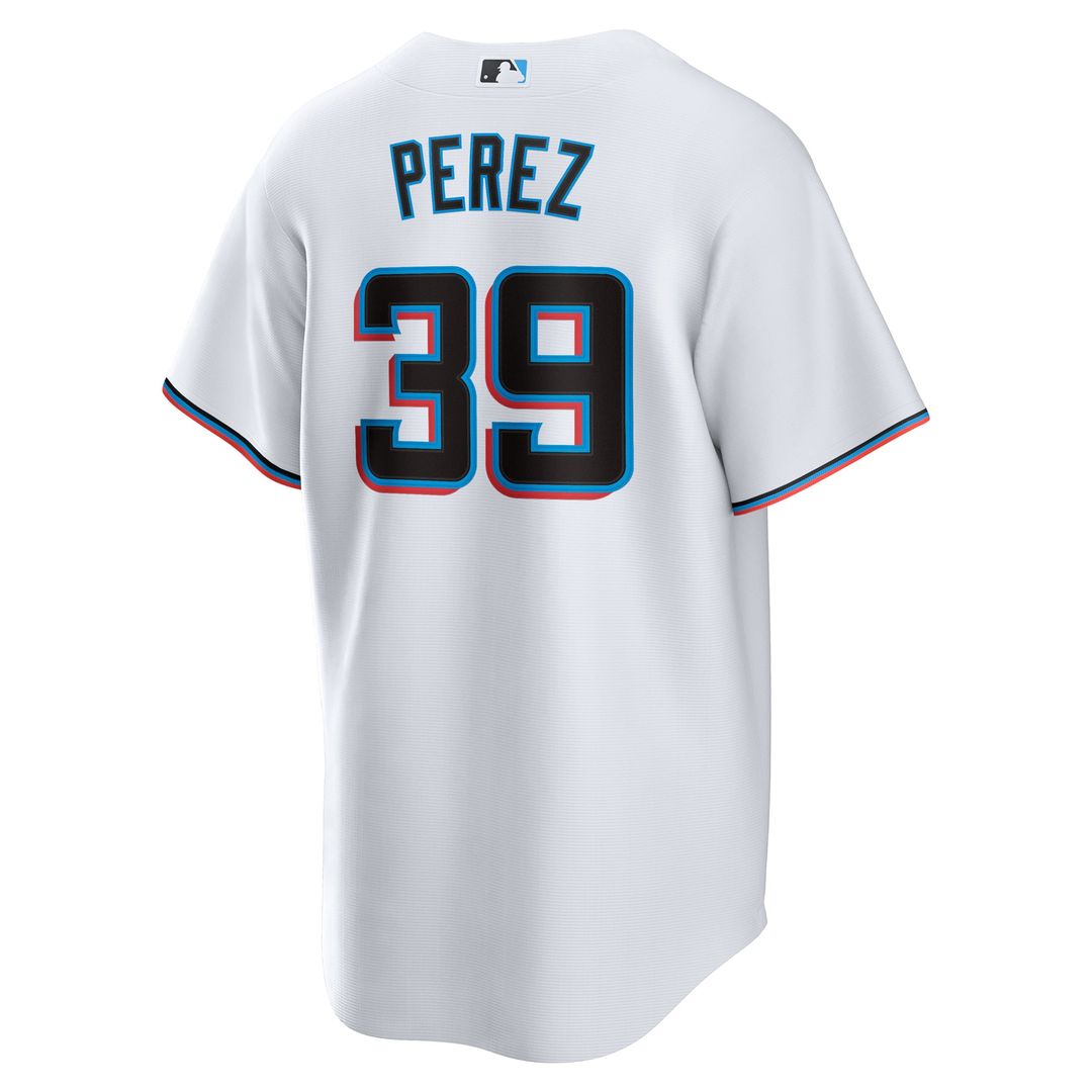 Miami Marlins Eury Perez White Home Replica Baseball Jersey | MLB Baseball Jersey