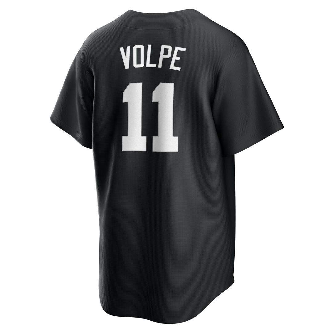 New York Yankees Anthony Volpe Black Fashion Replica Baseball Jersey | MLB Baseball Jersey