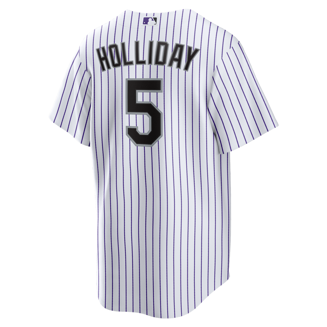 Colorado Rockies Matt Holliday White Home Retired Player Replica Baseball Jersey | MLB Baseball Jersey