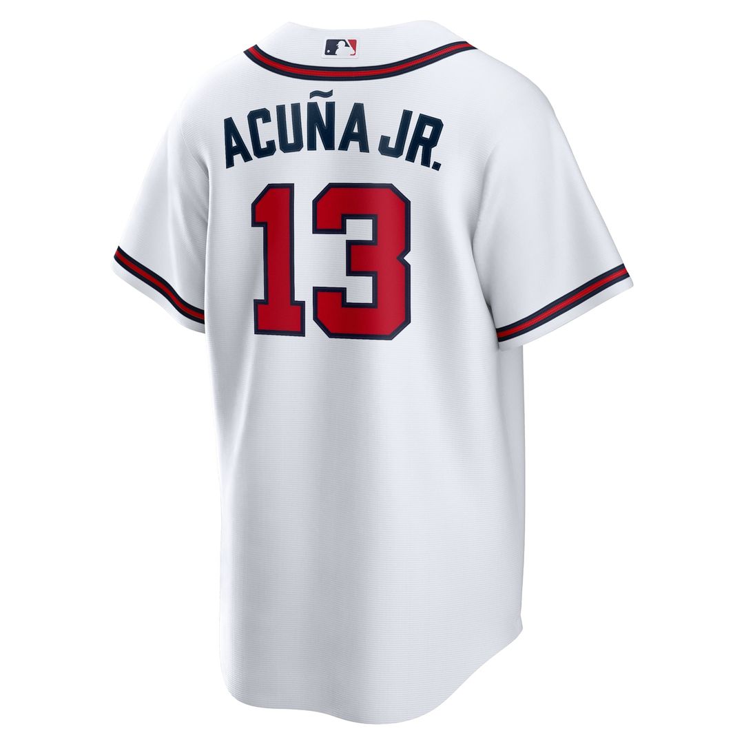 Atlanta Braves Ronald Acuna Jr. White Home Replica Player Name Baseball Jersey | MLB Baseball Jersey