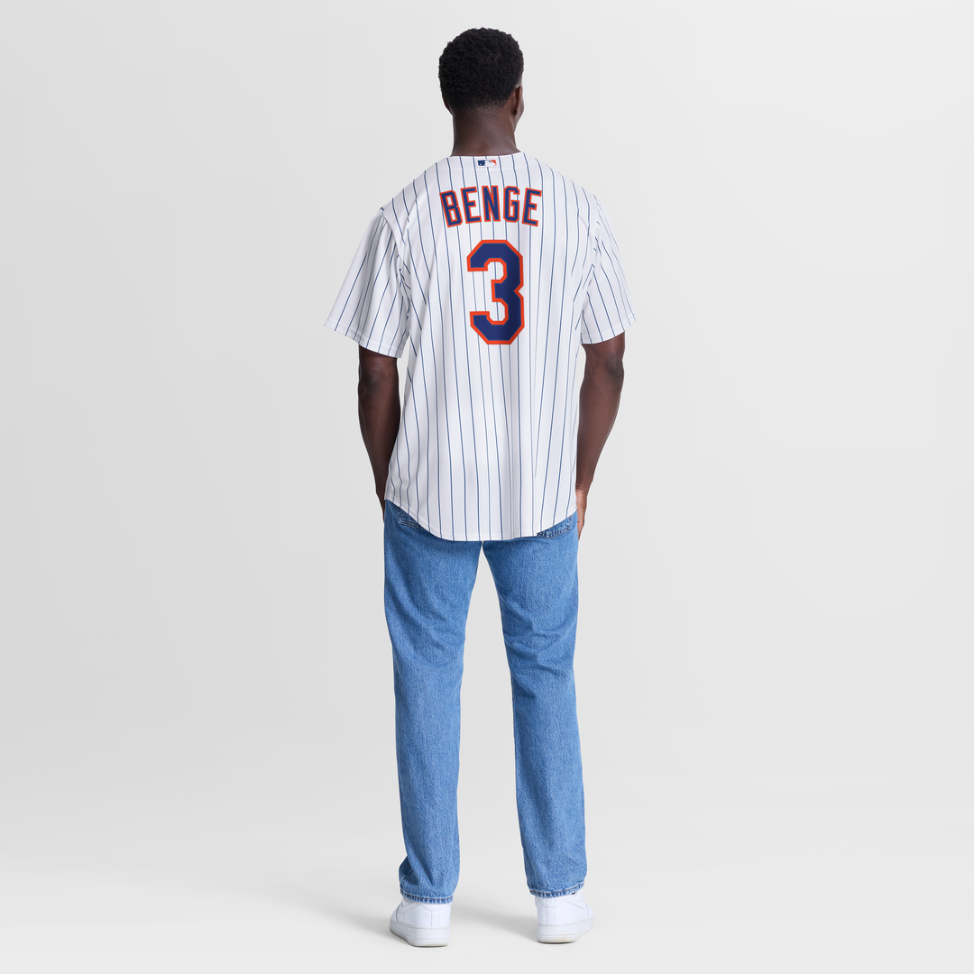 New York Mets Carson Benge White Home Replica Baseball Jersey | MLB Baseball Jersey