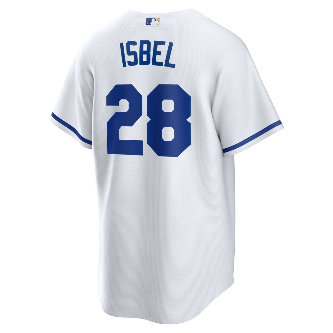 Kansas City Royals Kyle Isbel White Home Replica Baseball Jersey | MLB Baseball Jersey