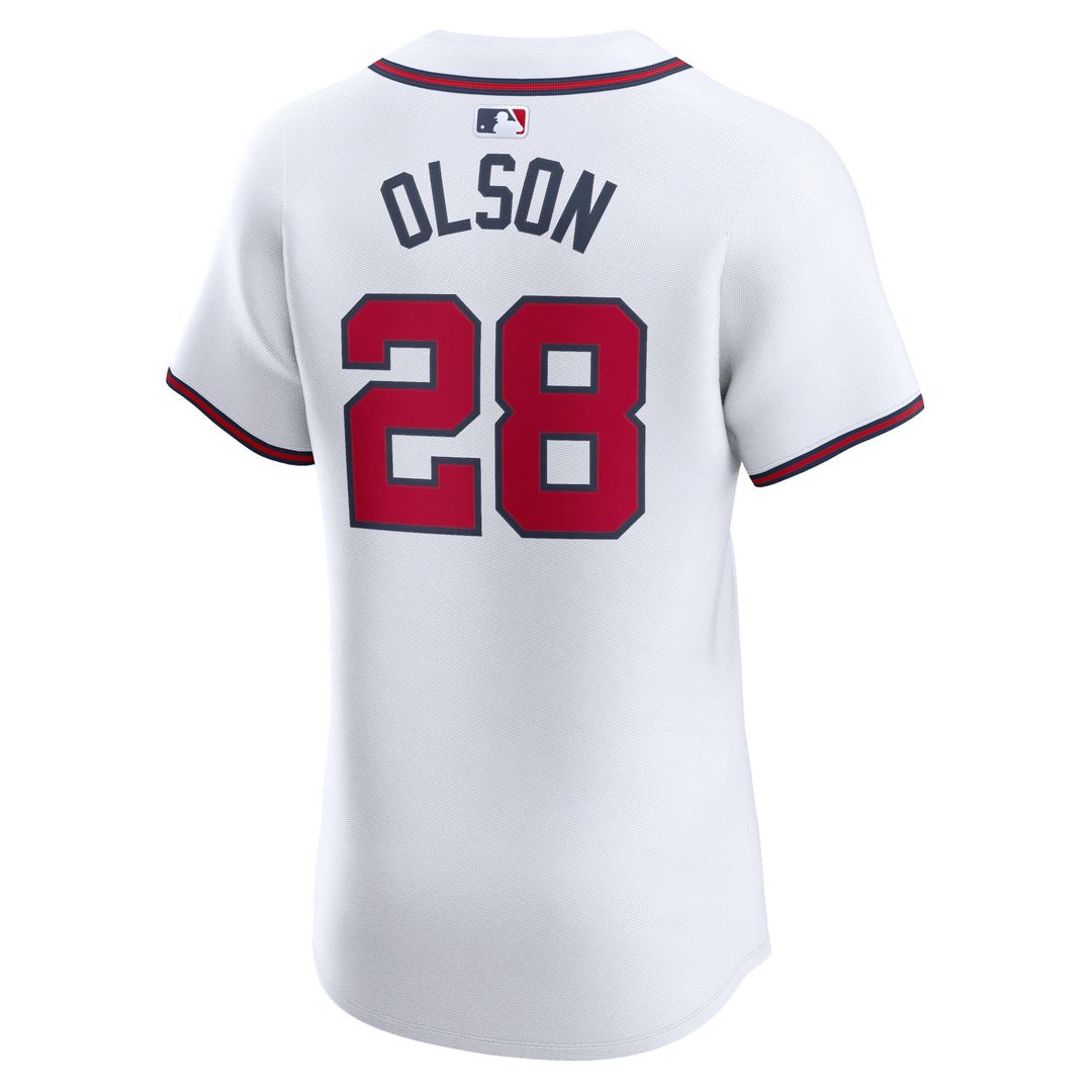 Atlanta Braves Matt Olson White Home Elite Baseball Jersey | MLB Baseball Jersey