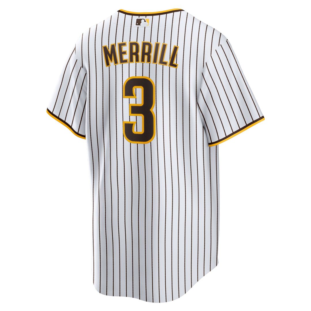 San Diego Padres Jackson Merrill White Home Replica Baseball Jersey | MLB Baseball Jersey