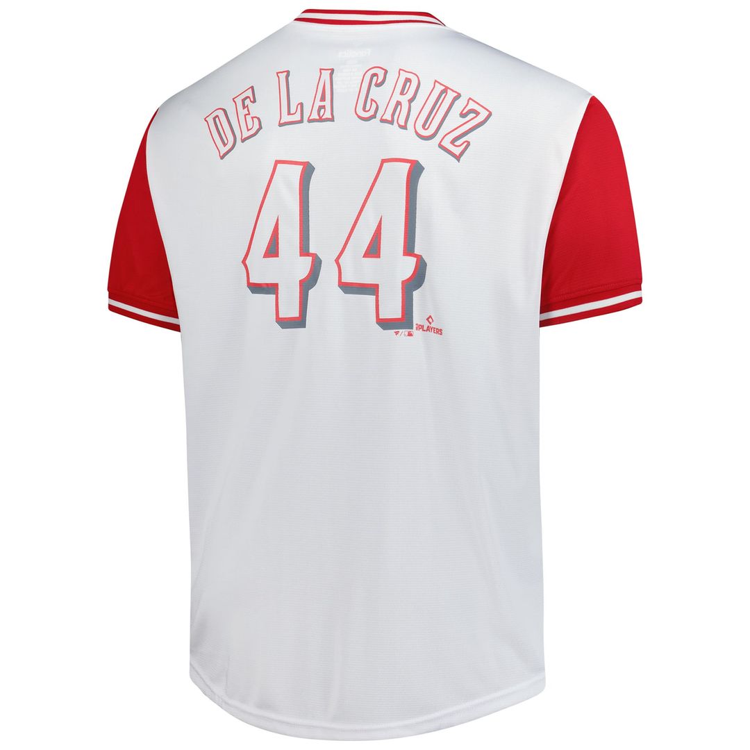 Cincinnati Reds Elly De La Cruz Profile White Big & Tall Name & Number Baseball Jersey | MLB Baseball Jersey