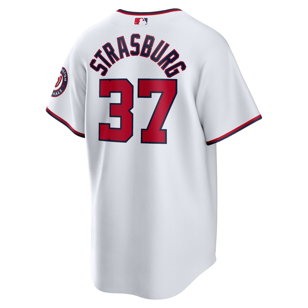 Washington Nationals Stephen Strasburg White Home Replica Baseball Jersey | MLB Baseball Jersey
