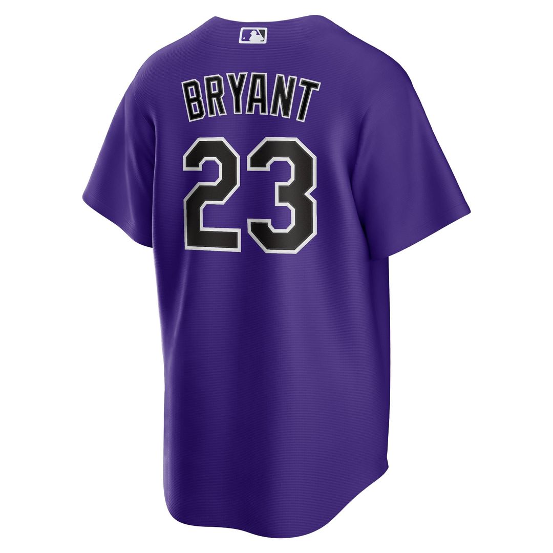 Colorado Rockies Kris Bryant Purple Alternate Replica Baseball Jersey | MLB Baseball Jersey