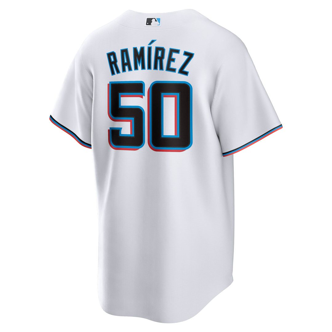 Miami Marlins Agustín Ramírez White Home Replica Baseball Jersey | MLB Baseball Jersey