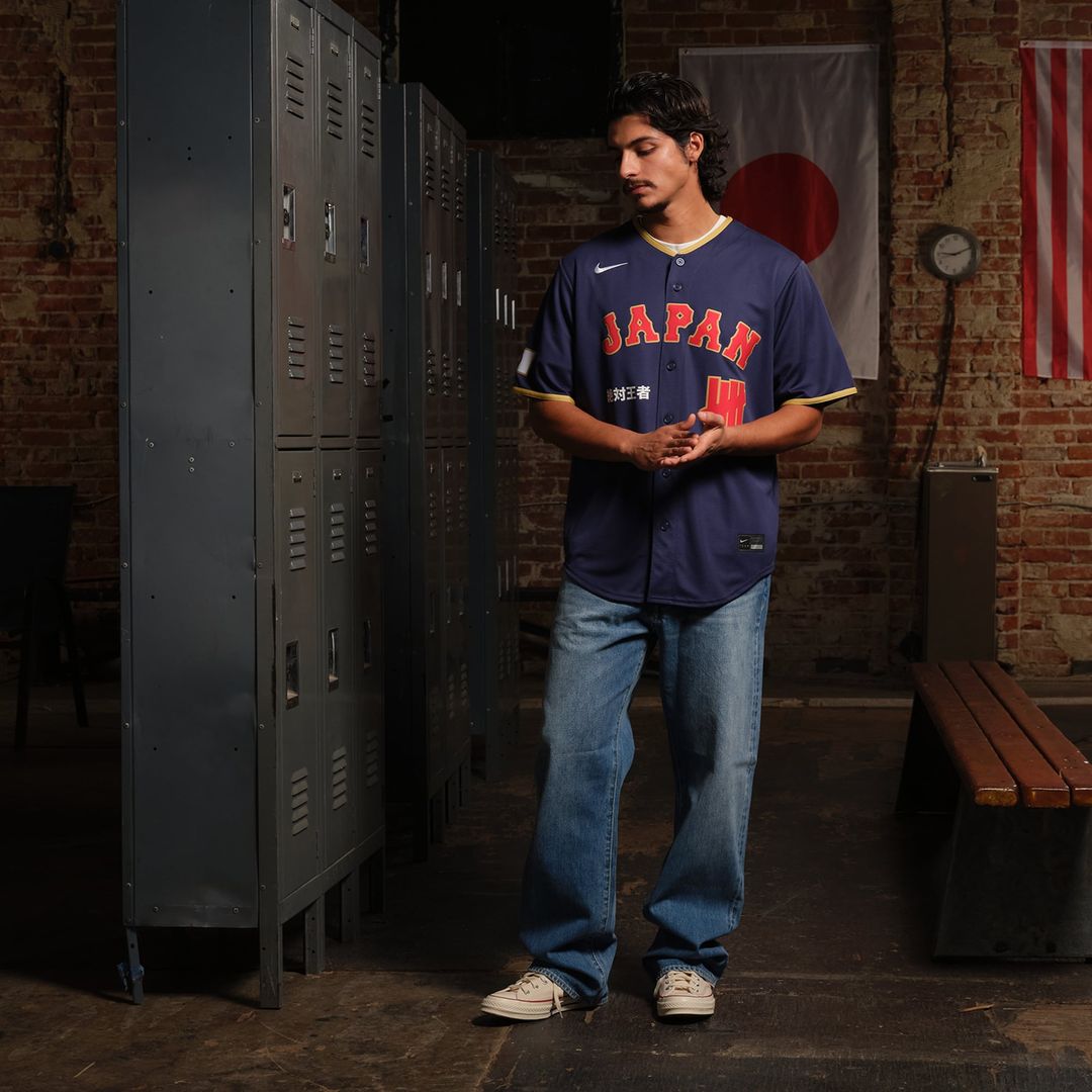 Japan Baseball x Undefeated Navy 2026 World Baseball Classic Stadium Baseball Jersey | MLB Baseball Jersey