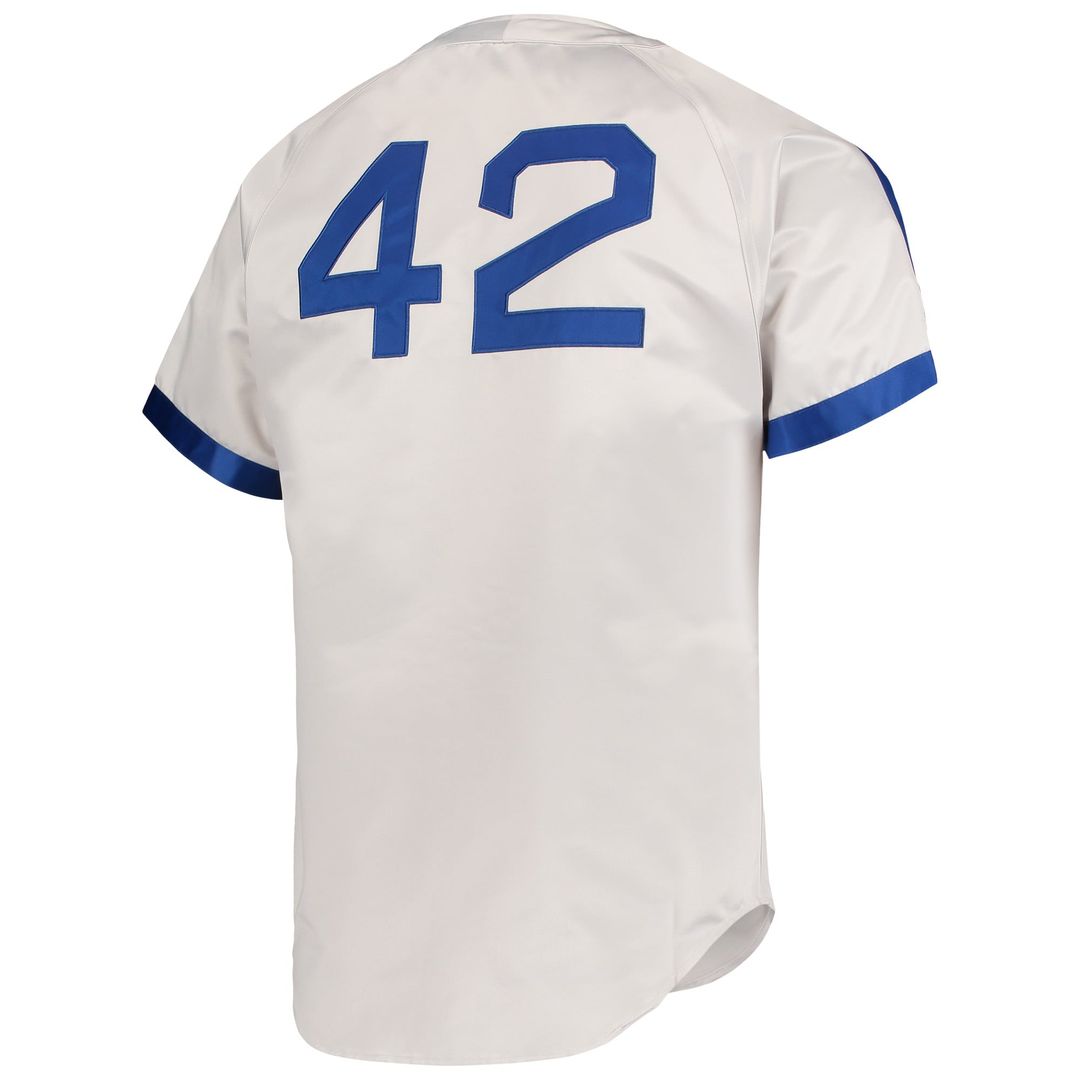 Brooklyn Dodgers Jackie Robinson Gray Cooperstown Collection Authentic Baseball Jersey | MLB Baseball Jersey